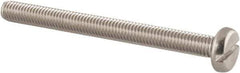 Value Collection - M5x0.80 Metric Coarse, 55mm Length Under Head Slotted Drive Machine Screw - Pan Head, Grade 18-8 & A2 Stainless Steel, Uncoated, Without Washer - Apex Tool & Supply