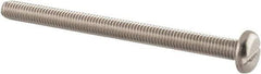 Value Collection - M5x0.80 Metric Coarse, 65mm Length Under Head Slotted Drive Machine Screw - Pan Head, Grade 18-8 & A2 Stainless Steel, Uncoated, Without Washer - Apex Tool & Supply
