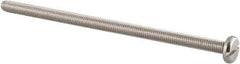 Value Collection - M5x0.80 Metric Coarse, 100mm Length Under Head Slotted Drive Machine Screw - Pan Head, Grade 18-8 & A2 Stainless Steel, Uncoated, Without Washer - Apex Tool & Supply