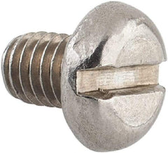 Value Collection - M6x1.00 Metric Coarse, 8mm Length Under Head Slotted Drive Machine Screw - Pan Head, Grade 18-8 & A2 Stainless Steel, Uncoated, Without Washer - Apex Tool & Supply