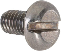 Value Collection - M6x1.00 Metric Coarse, 10mm Length Under Head Slotted Drive Machine Screw - Pan Head, Grade 18-8 & A2 Stainless Steel, Uncoated, Without Washer - Apex Tool & Supply