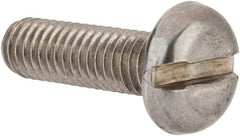 Value Collection - M6x1.00 Metric Coarse, 20mm Length Under Head Slotted Drive Machine Screw - Pan Head, Grade 18-8 & A2 Stainless Steel, Uncoated, Without Washer - Apex Tool & Supply