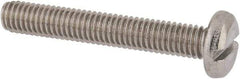 Value Collection - M6x1.00 Metric Coarse, 40mm Length Under Head Slotted Drive Machine Screw - Pan Head, Grade 18-8 & A2 Stainless Steel, Uncoated, Without Washer - Apex Tool & Supply
