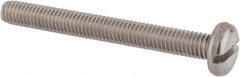 Value Collection - M6x1.00 Metric Coarse, 55mm Length Under Head Slotted Drive Machine Screw - Pan Head, Grade 18-8 & A2 Stainless Steel, Uncoated, Without Washer - Apex Tool & Supply
