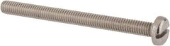 Value Collection - M6x1.00 Metric Coarse, 70mm Length Under Head Slotted Drive Machine Screw - Pan Head, Grade 18-8 & A2 Stainless Steel, Uncoated, Without Washer - Apex Tool & Supply