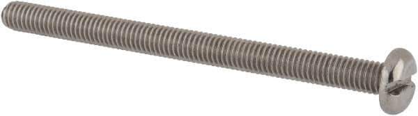 Value Collection - M6x1.00 Metric Coarse, 80mm Length Under Head Slotted Drive Machine Screw - Pan Head, Grade 18-8 & A2 Stainless Steel, Uncoated, Without Washer - Apex Tool & Supply