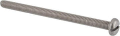 Value Collection - M6x1.00 Metric Coarse, 90mm Length Under Head Slotted Drive Machine Screw - Pan Head, Grade 18-8 & A2 Stainless Steel, Uncoated, Without Washer - Apex Tool & Supply