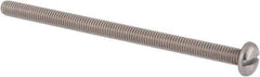 Value Collection - M6x1.00 Metric Coarse, 100mm Length Under Head Slotted Drive Machine Screw - Pan Head, Grade 18-8 & A2 Stainless Steel, Uncoated, Without Washer - Apex Tool & Supply