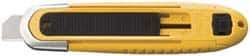 Olfa - Retractable Utility Knife - 2-1/8" Blade, Yellow, Silver & Black ABS Handle, 1 Blade Included - Apex Tool & Supply