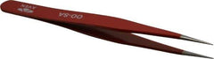 Aven - 4-3/4" OAL OO-SA Color Coded Precision Tweezers - Stainless Steel, OO-SA Pattern - Apex Tool & Supply