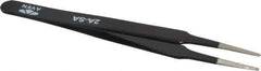 Aven - 4-3/4" OAL 2A-SA Color Coded Precision Tweezers - Stainless Steel, 2A-SA Pattern - Apex Tool & Supply