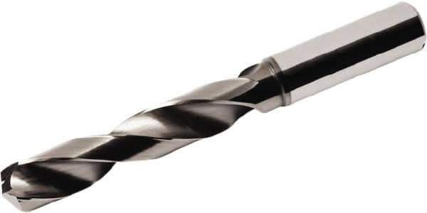 Seco - 10mm 140° Spiral Flute Solid Carbide Screw Machine Drill Bit - DLC Finish, Right Hand Cut, 47mm Flute Length, 89mm OAL, Straight Shank, Through Coolant - Apex Tool & Supply