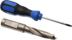 Guhring - 0.512 to 17/32" Diam, 42.9mm Max Depth, 5/8" Shank Diam, 63mm Flute, Replaceable Tip Drill - HT 800 WP Insert, Series 4107 - Apex Tool & Supply