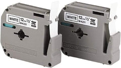 Brother - 1/2" Wide, White Label Tape - For Label Maker - Apex Tool & Supply