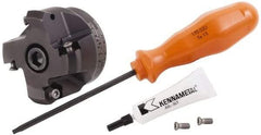 Kennametal - 2" Cut Diam, 3/4" Arbor Hole, 3.23mm Max Depth of Cut, 45° Indexable Chamfer & Angle Face Mill - 4 Inserts, HNGJ 0604... Insert, Right Hand Cut, 4 Flutes, Through Coolant, Series Dodeka Mini - Apex Tool & Supply