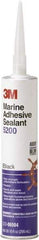 3M - 12.8 oz Cartridge Black Polyurethane Marine Adhesive Sealant - 190°F Max Operating Temp, 48 hr Tack Free Dry Time - Apex Tool & Supply
