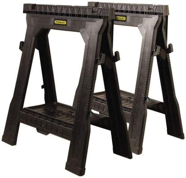 Stanley - Folding Sawhorse - 1" Long x 27.3" Wide x 32" High, Twin Pack - Apex Tool & Supply