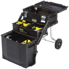 Stanley - 22 Lb Capacity 4-in-1 Mobile Workstation - 11.1111" Wide x 21-1/4" Deep x 28-2/3" High, Structural Foam, Black - Apex Tool & Supply