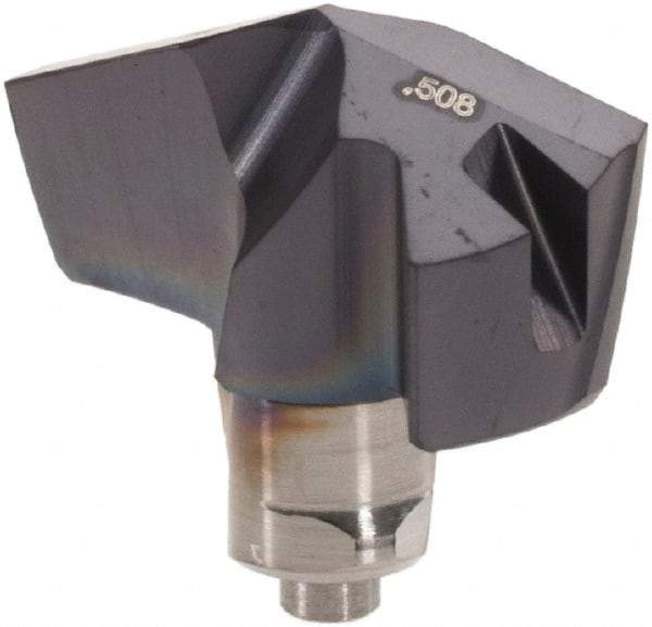 Iscar - Series ICM, 12.9mm Diam Grade IC908 140° Replaceable Drill Tip - Carbide, TiAlN Finish, 12 Seat Size - Apex Tool & Supply