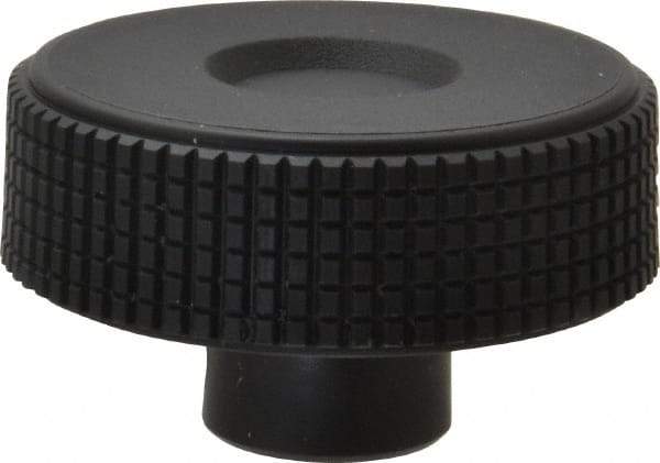 Elesa - 2.36" Head, Knurled Knob - Plain Hole with Set Screw, Plastic - Apex Tool & Supply