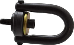 Jergens - 2,500 Lb Load Capacity Safety Engineered Center Pull Hoist Ring - 28 Ft/Lb Torque, 1/2 - 13 Thread, 4140 Alloy Steel, Black Oxide Finish - Apex Tool & Supply
