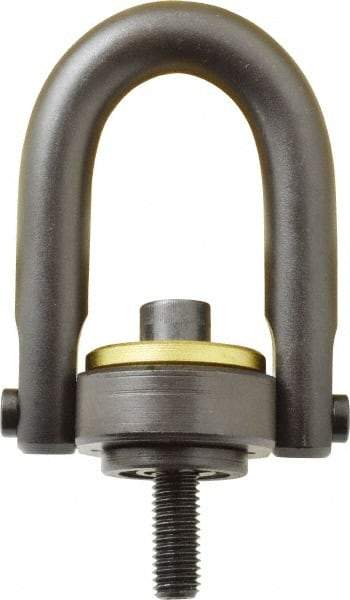 Jergens - 2,500 Lb Load Capacity Safety Engineered Center Pull Hoist Ring - 28 Ft/Lb Torque, 1/2 - 13 Thread, 4140 Alloy Steel, Black Oxide Finish - Apex Tool & Supply