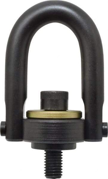 Jergens - 4,000 Lb Load Capacity Safety Engineered Center Pull Hoist Ring - 60 Ft/Lb Torque, 5/8 - 11 Thread, 4140 Alloy Steel, Black Oxide Finish - Apex Tool & Supply