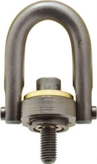 Jergens - 4,000 Lb Load Capacity Safety Engineered Center Pull Hoist Ring - 60 Ft/Lb Torque, 5/8 - 11 Thread, 4140 Alloy Steel, Black Oxide Finish - Apex Tool & Supply