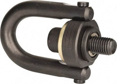 Jergens - 5,000 Lb Load Capacity Safety Engineered Center Pull Hoist Ring - 100 Ft/Lb Torque, 3/4 - 10 Thread, 4140 Alloy Steel, Black Oxide Finish - Apex Tool & Supply
