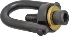 Jergens - 5,000 Lb Load Capacity Safety Engineered Center Pull Hoist Ring - 100 Ft/Lb Torque, 3/4 - 10 Thread, 4140 Alloy Steel, Black Oxide Finish - Apex Tool & Supply