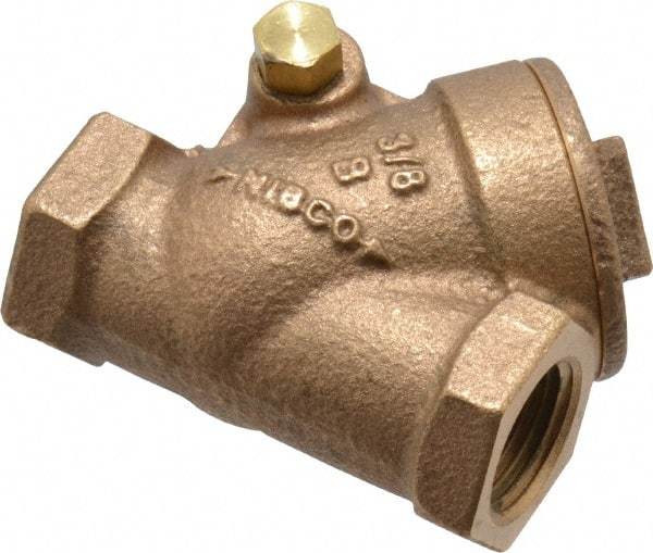 NIBCO - 3/8" Bronze Check Valve - Y-Pattern, FNPT x FNPT, 200 WOG - Apex Tool & Supply
