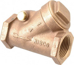 NIBCO - 1" Bronze Check Valve - Y-Pattern, FNPT x FNPT, 200 WOG - Apex Tool & Supply