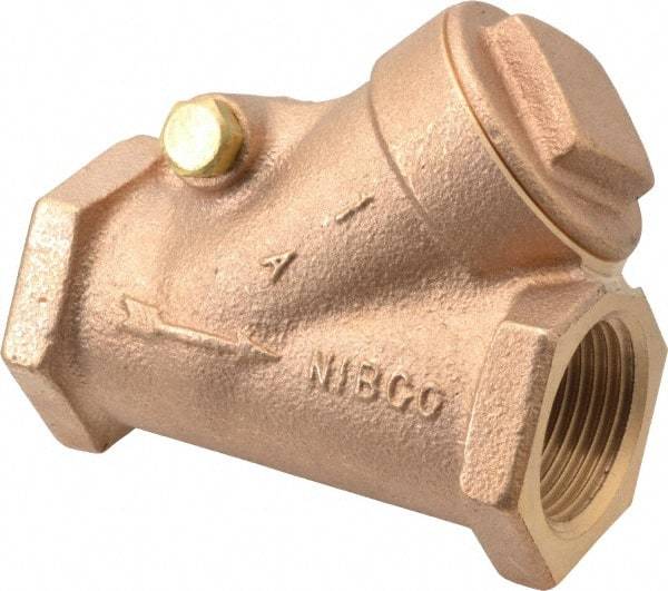 NIBCO - 1" Bronze Check Valve - Y-Pattern, FNPT x FNPT, 200 WOG - Apex Tool & Supply