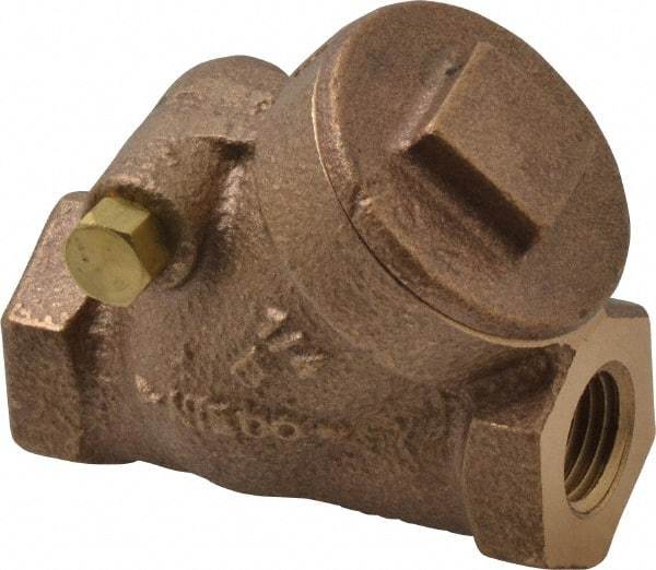 NIBCO - 1/4" Bronze Check Valve - Y-Pattern, FNPT x FNPT, 200 WOG - Apex Tool & Supply