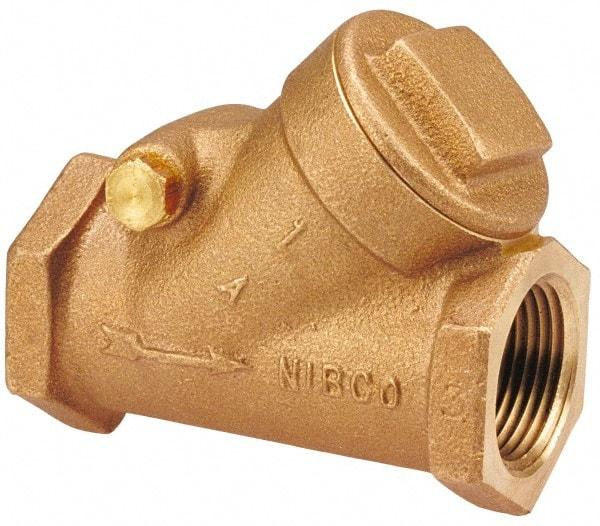 NIBCO - 3/4" Bronze Check Valve - Y-Pattern, FNPT x FNPT, 200 WOG - Apex Tool & Supply