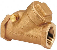 NIBCO - 1/2" Bronze Check Valve - Y-Pattern, FNPT x FNPT, 200 WOG - Apex Tool & Supply
