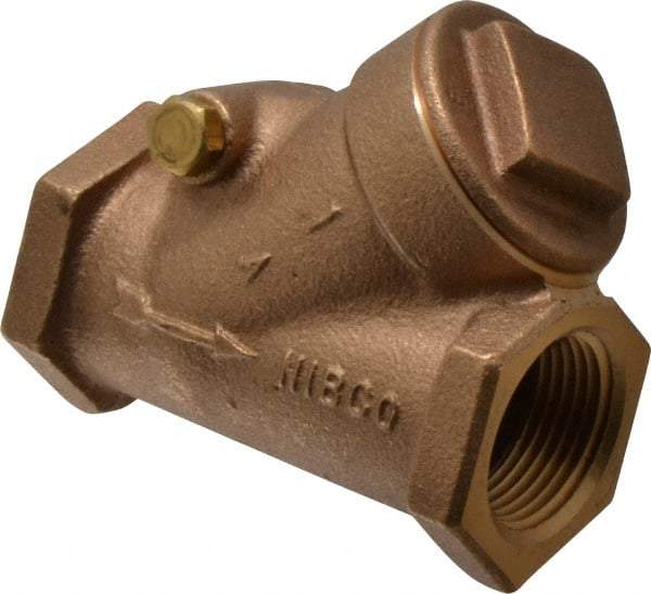 NIBCO - 1" Bronze Check Valve - Y-Pattern, FNPT x FNPT, 200 WOG - Apex Tool & Supply