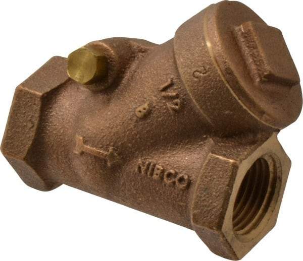 NIBCO - 1/2" Bronze Check Valve - Y-Pattern, FNPT x FNPT, 200 WOG - Apex Tool & Supply
