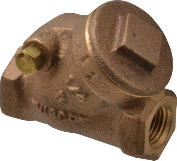 NIBCO - 1/4" Bronze Check Valve - Y-Pattern, FNPT x FNPT, 200 WOG - Apex Tool & Supply