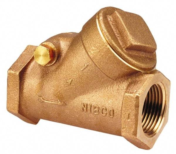 NIBCO - 3" Bronze Check Valve - Y-Pattern, FNPT x FNPT, 300 WOG - Apex Tool & Supply