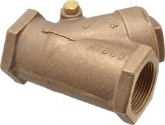 NIBCO - 1-1/4" Bronze Check Valve - Y-Pattern, FNPT x FNPT, 300 WOG - Apex Tool & Supply