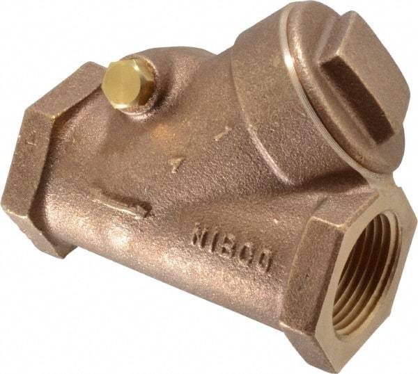 NIBCO - 1" Bronze Check Valve - Y-Pattern, FNPT x FNPT, 300 WOG - Apex Tool & Supply
