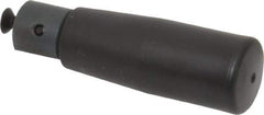 Elesa - M4x0.7 Stem, Revolving (Folding) Handwheel & Machine Handle - Technopolymer Cylindrical Handle, Steel Stem, 2.2" Handle Length, 2.91" OAL - Apex Tool & Supply