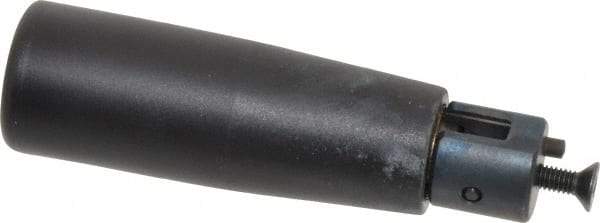 Elesa - M4x0.7 Stem, Revolving (Folding) Handwheel & Machine Handle - Technopolymer Cylindrical Handle, Steel Stem, 2.56" Handle Length, 3.27" OAL - Apex Tool & Supply