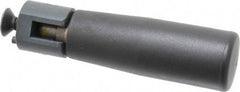 Elesa - M6x1.0 Stem, Revolving (Folding) Handwheel & Machine Handle - Technopolymer Cylindrical Handle, Steel Stem, 2.56" Handle Length, 3-1/2" OAL - Apex Tool & Supply