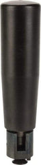 Elesa - M6x1.0 Stem, Revolving (Folding) Handwheel & Machine Handle - Technopolymer Cylindrical Handle, Steel Stem, 3.54" Handle Length, 4.48" OAL - Apex Tool & Supply