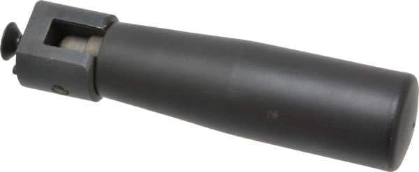 Elesa - M6x1.0 Stem, Revolving (Folding) Handwheel & Machine Handle - Technopolymer Cylindrical Handle, Steel Stem, 3.54" Handle Length, 4.65" OAL - Apex Tool & Supply