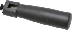 Elesa - M6x1.0 Stem, Revolving (Folding) Handwheel & Machine Handle - Technopolymer Cylindrical Handle, Steel Stem, 3.54" Handle Length, 4.65" OAL - Apex Tool & Supply
