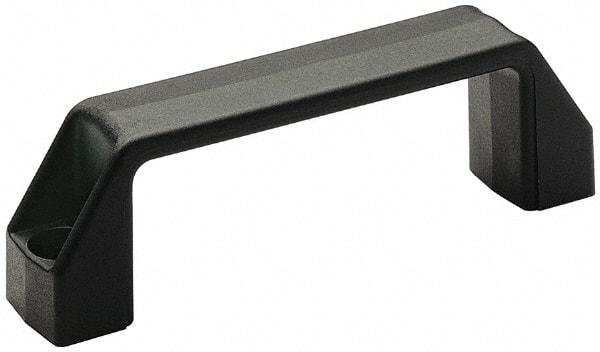 Elesa - 3.68" Center to Center, 0.83" Wide Handle, Black Matte Finish Plastic Pull Handle - 4.21" Long, 1.42" High - Apex Tool & Supply