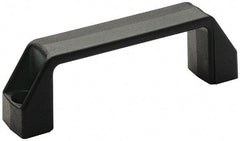 Elesa - 3.68" Center to Center, 0.83" Wide Handle, Black Matte Finish Plastic Pull Handle - 4.21" Long, 1.42" High - Apex Tool & Supply